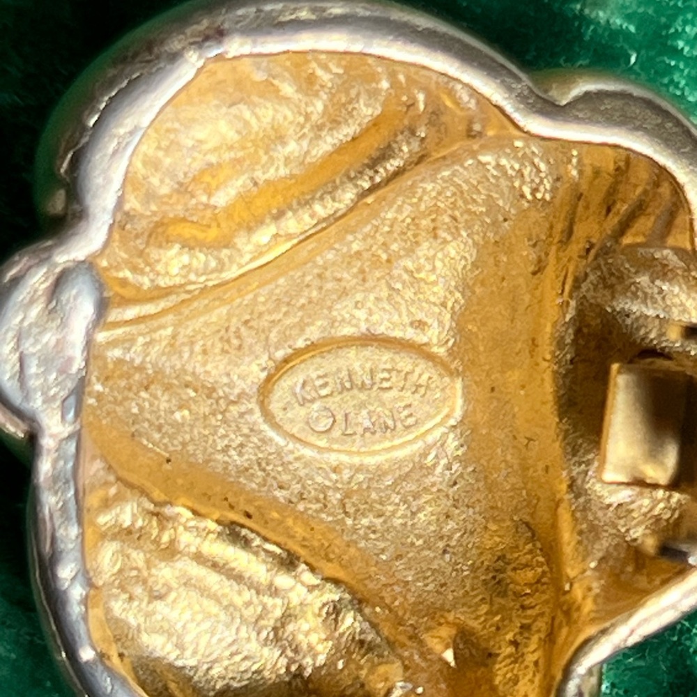 Vintage Kjl Kenneth Jay Lane Gold Tone Modernist … - image 5